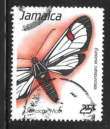 Jamaica 725: 25c Moth (Eunomia rubripunctata), used, VF