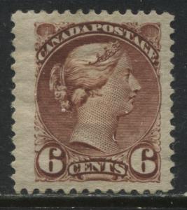 Canada 1877 6 cent red brown Small Queen mint o.g.