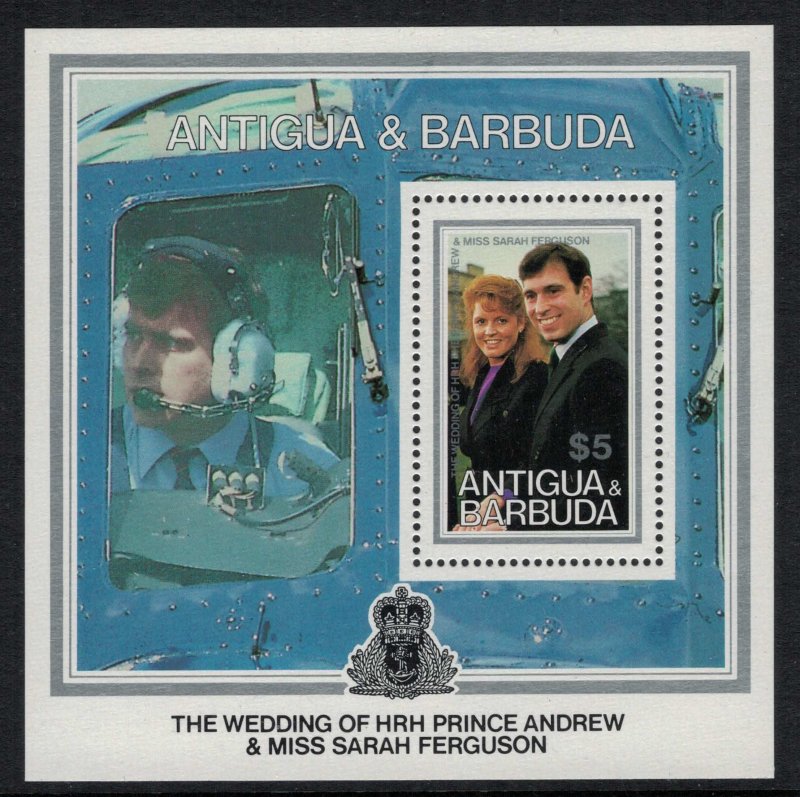 Antigua #942* NH  CV $3.75  Souvenir Sheet Prince Andrew & Fergie