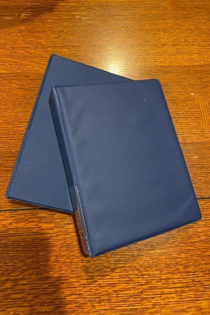 Two Blue Dealer Stock Books for 102 Cards, 29 Total Pages, 6 pockets per page