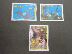 French Polynesia 1991 Sc 578-80 set MNH