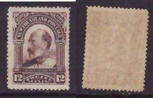 Newfoundland-Sc#102- id30-unused og NH 12c KEVII-1911-S/H fee reflects cost of t