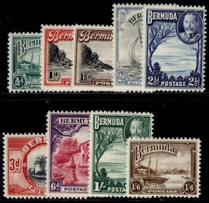 BERMUDA GV SG98-106, 1936-47 complete set, LH MINT. Cat £32.