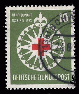 Germany, FRG 1953 Sc 696 UXF Henri Dunant, Red Cross memorial