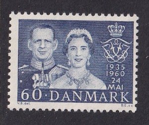 Denmark  #375  MNH   1960  anniversary of Royal marriage  60o