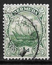 Bermuda 1/2d Caravel issue of 1910, Scott 41, Used
