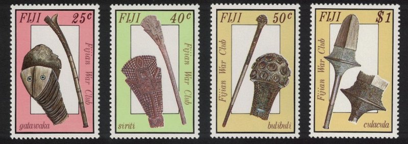 Fiji Ancient War Clubs 4v 1986 MNH SG#747-750