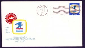 8¢ 1396 USPS FDC July 1, 1971  Mesa, Arizona  7/1/71