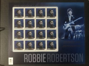 CANADA #2481 Recording artist Sheet of 16 from 2011 - MNH Robbie Robertson