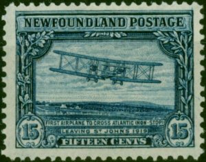 Newfoundland 1928 15c Deep Blue SG175 Fine LMM