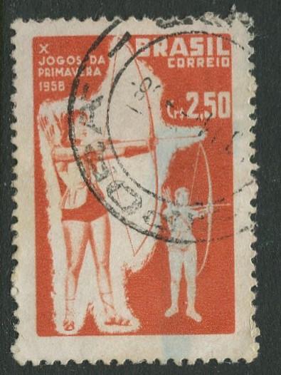 Brazil - Scott 880 - Spring Games -1958 - Used - Single 2.50cr Stamp