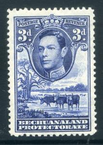 BECHUANALAND;   1938 early GVI issue fine Mint hinged 3d. value