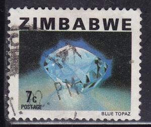 Zimbabwe 418 USED 1980 Blue Topaz