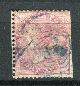 INDIA; 1860s early classic QV issue used 8a. value + Postmark,