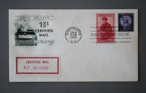 #FA-1    FDC 15¢ Certified Mail   Fleetwood Cachet