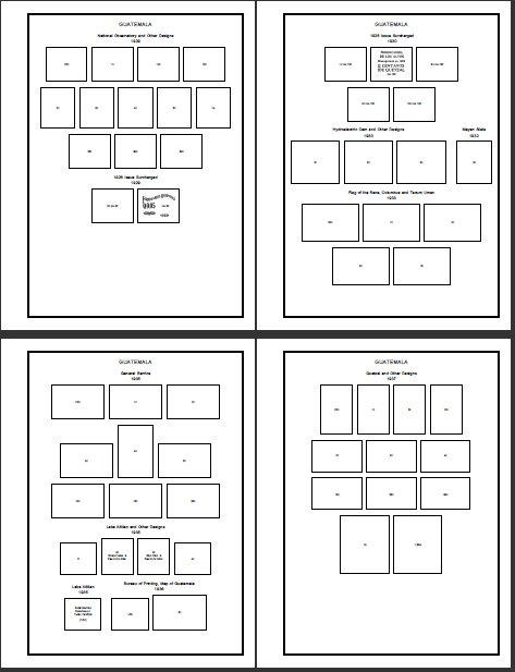 PRINTED GUATEMALA 1871-2010 STAMP ALBUM PAGES (179 pages)