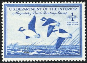 RW15, Mint VF NH $1 Federal Duck Stamp - Stuart Katz