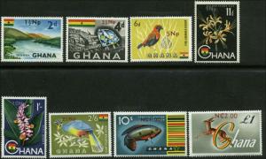 Ghana Scott #277-#284 Complete Set Mint Never Hinged Catalogs $24.65