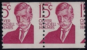 1305E - Misperf & Miscut Error / EFO Pair Oliver Wendell Holmes MNH Read