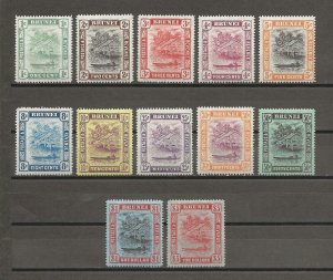 BRUNEI 1908/22 SG 34/47 MINT Cat £250