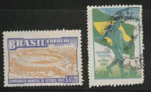 Brazil Scott c78-79 used  1949 airmail stamp