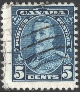 Canada SC#221 5¢ King George V Single (1935) Used