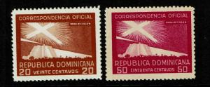 Dominican Republic SC# O24 & O25 Mint Hinged / Hinge Rem & Tiny Pg Rem - S7605