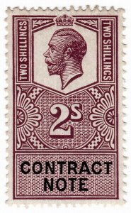 (I.B) George V Revenue : Contract Note 2/-