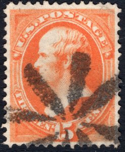 Scott 163, Four Margin, 8-Petal Rosette Fancy Cancel, Uncommonly Seen!