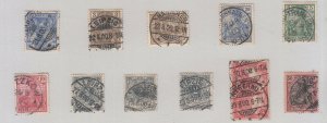 Germany - August 1900 Day by Day stamp collection 