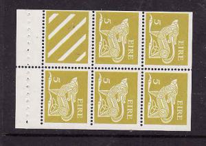 Ireland-Sc#298Ad-unused NH 5p apple green booklet pane-Animals-Dogs-1974-