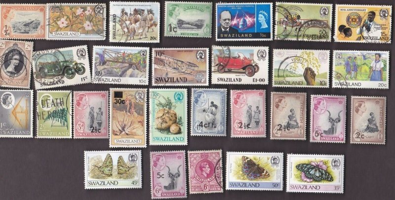 125 All Different SWAZILAND Stamps