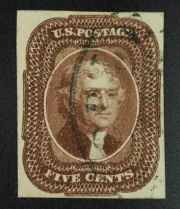 MOMEN: US STAMPS #12 USED PF CERT VF+ LOT #74507