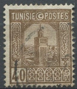 Tunisia Sc#85 Used, 40c dp brn, Grand Mosque Tunis (1926)