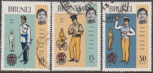 Brunei #165-167 Used