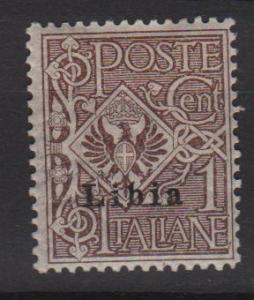 Libya 1912 - Scott 1 MH - stamp of Italy overprinted 