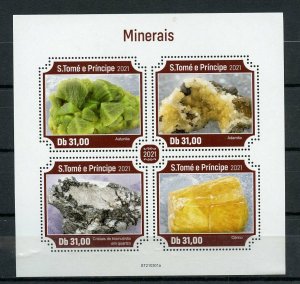 SAO TOME 2021  MINERALS SHEET MINT NH