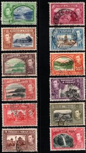 1938-1944 Trinidad & Tobago Scott #- 50-59 King George VI Set/12 Used