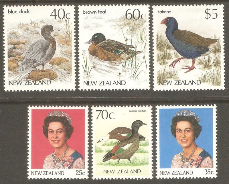 NEW ZEALAND Sc# 828 - 835 MNH FVF Set-6 Ducks Birds QEII