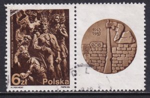 Poland 1983 Sc 2572 Warsaw Ghetto Uprising 40th Anniversary Stamp Used