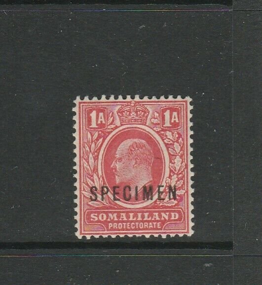 Somaliland 1909 EDV11 MCCA 1A Opt SPECIMEN MM SG 58s