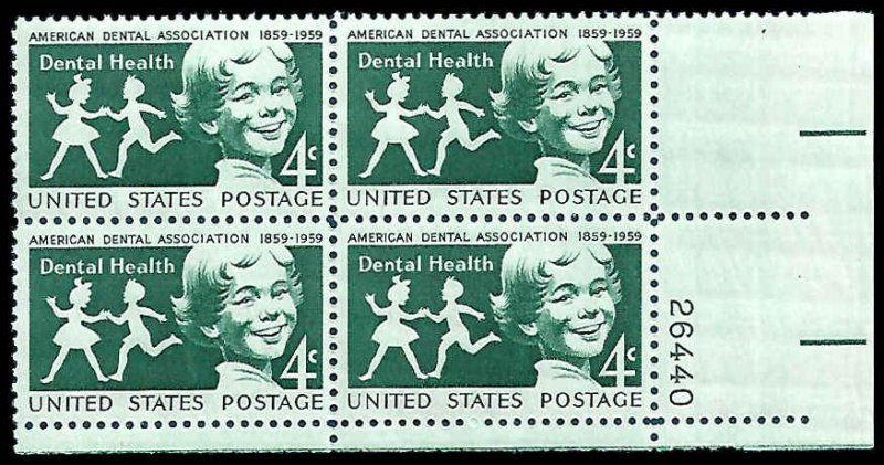 PCBstamps   US #1135 PB 16c(4x4c)Dental Health, 26640, MNH, (PB-4)