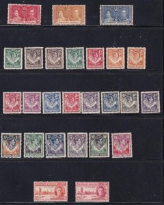 NORTHERN RHODESIA Sct # 25-45 , SG 25-45 VF-MXLH KGV1 ISSUES COMPLETE