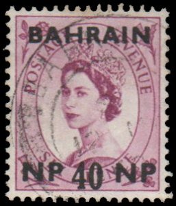 Bahrain 112 - Used - 40np on 6p Elizabeth II (1957) +