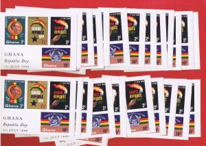 Ghana #81a  MNH OG  Republic Day Souvenir Sheets(30)   Free S/H