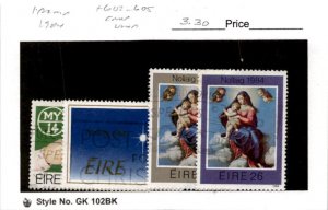 Ireland, Postage Stamp, #602-605 Used, 1984 Post Office, Christmas (AC)