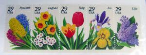 S25 US 2764a Garden Flowers 29c stp of 5 MNH cv $3.00