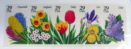 S25 US 2764a Garden Flowers 29c stp of 5 MNH cv $3.00