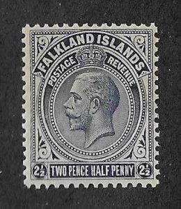 Falkland Islands Sc #44   2 1/2p blue NH VF