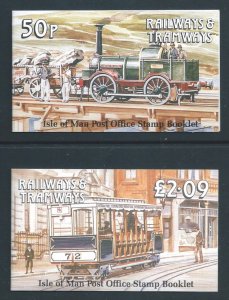 Isle of Man #356a,56b NH Railways - 2 Complete Booklets